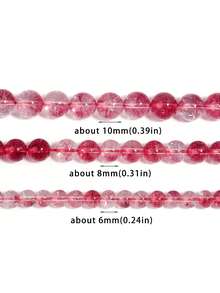 6 8 10mm Natural Stone Red Phantom Quartz Round Loose Spacer Beads For Jewelry DIY Bracelet Necklace Making Accessories - Multicolor - View 5