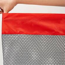 1 pieza Bolsa de pesca de malla de nailon con cuerda larga y cordón, red de retención de pesca para exteriores, diseño ligero, transpirable y reforzado, herramienta accesoria de pesca, mini red de retención de peces, bolsa de malla tejida plegable de secado rápido - Negro - Ver 4