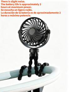 1pc Rechargeable Octopus Shaped Handheld Fan, Suitable For Home, Commute, Outdoor, Cycling, Adults & Kids, Portable Multi-Function With Tripod, Battery Capacity: 500mAh (Tripod Is Fragile, Please Do Not Twist Excessively) - Multicolor - View 16