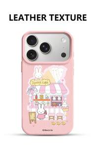Miffy Rabbit Phone Case, Simple And Fashionable Leather Texture Creative Phone Case, TPU Soft Shell Protective Cover For IPhone 17Promax 17pro 16Promax 16Plus, 15Plus, 15Promax, 14Plus, 14Promax, 13 Pro, 12 Promax, 13 14 - Pink - View 1