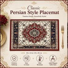 1pc Persian Style Placemat, Breakfast Mat, Coffee Mat, Coaster Set, Bowl & Plate Mat, Home Decor, Kitchen Accessory, Easy To Clean Placemat, Suitable For Family, Kitchen & Dining Table Decor, Holiday Gift, Multi-Piece Set, Linen Placemat - Multicolor - View 4
