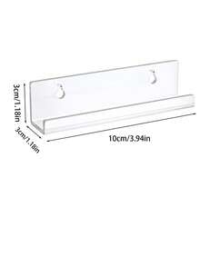 8pcs Vinyl Record Wall Mount Holder, Transparent Acrylic Vinyl Record Storage Box, 1/2 Inch Album R - Clear - View 5