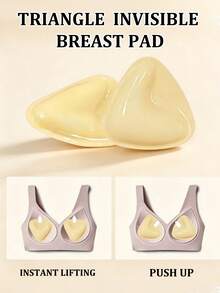 2入組無縫隱形乳貼，雙面黏貼隱形胸部提升三角墊，適用於比基尼泳裝與露背洋裝，可重複使用防水貼紙，母親節禮物 - 彩色 - 查看 2
