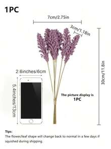 6pcs Artificial Lavender Flower Bouquet, Foam Flowers, Suitable For Autumn Decor, Wedding Vases, Home/Restaurant/Bedroom Decoration, Holiday/Birthday Party, Outdoor Garden - Lavender - Multicolor - View 3