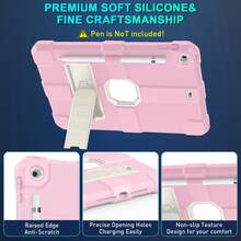 1 pièce Étui de protection robuste compatible avec iPad 7e/8e/9e génération 2019/2020/2021 (10,2 pouces) Étui de protection robuste 10,2" avec support intégré pour iPad 7/8/9010,2 pouces Étui de tablette - Rose et blanc - Voir 6