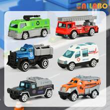 unilabo 6pcs Alloy Mini City Car Model Set, Durable, Mini Collectibles, Party Favors, Multi-Item Party Favor Packs, Push & Pull Toys And Sensory Toys, Party Supplies, Perfect For Holidays, Gifts For Boys And Girls! - Multicolor - View 10
