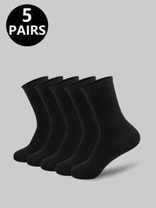 1/5/10/20 Pares de Meias de Cano Médio para Casal, Meias Casuais para Uso Diário em Casa, Meias Esportivas, Meias para Corrida - Multicolorido - Visão 11