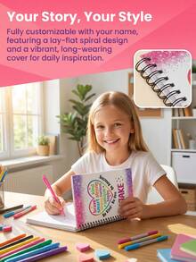 Customized Rainbow-Themed Inspirational Notebook, Specially Designed For Children And Students. It Can Be Used In Daily Study And Writing Scenarios. It Is An Ideal Gift For The Start Of The School Year, Birthday, Graduation Season And Children's Day. - Multicolor - View 5