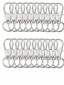 60pcs/40pcs/10pcs/20pcs Zinc Alloy Keychain Hooks - Swivel Lobster Clasp, Suitable For DIY Crafts, Jewelry Making And Pet Collar Accessories - Multicolor - View 7