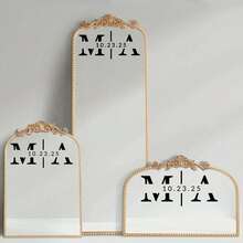 Personalized Wedding Mirror Stickers, Customizable Text, Suitable For Weddings And Events, Can Be Used As Welcome Sign Stickers, Bridal Shower Event Display Stickers, Multi-Functional, Highly Decorative, Reusable, Exquisite, Fashionable, High Quality, Rich Colors, Modern, Customized - Multicolor - View 3