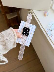 1件女孩兒童磨砂星形柔軟可替換錶帶,時尚裝飾錶飾配件,兼容 45mm、44mm、40mm、49mm、46mm、41mm、38mm、42mm,矽膠運動 44mm 45mm 49mm 42mm 替換錶帶 - 彩色 - 查看 14