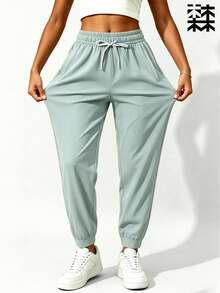 mulinsen Women's Versatile Casual Jogger Pants, Suitable For Lounging And Workout - Green - View 3