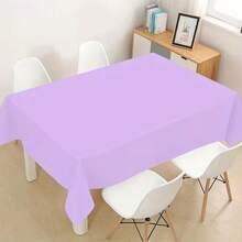 5pcs Purple Plastic Tablecloths, Rectangular PE Material, Suitable For Celebrations, Parties, Weddings, Indoor And Outdoor Use, Waterproof, Oil-Proof, No-Wash Plastic Tablecloths, Thick And Durable, Solid Color Tablecloths For Party, Picnic, Dessert Table Decor - A - View 8