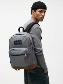 JanSport Right Pack Unisex Backpack Navy - Grey - View 1