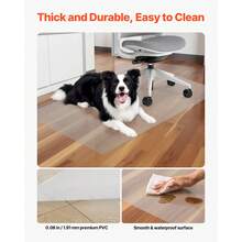 Chair Mat, 30 X 48-Inch Transparent Office Chair Mat For Hard Floors, Floor Protector For Rolling Chairs, Non-Slip & Easy To Clean, Smooth Glide Under Desk Rug For Home Office (Rectangular) - 30 X 48-inch - View 5