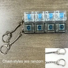 2pcs Keyboard Key Design Stress Relief Keychain, Fidget Toy For Adults, Pressable Key Ring, Helps Relieve Stress And Improve Focus, Relaxing - Multicolor - View 10