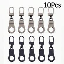4/5/10pcs Small Hole Zipper Puller Instant Zipper Repair Kit, Universal Zipper Slider Head Replacement Accessories For Bags, Down Jackets, Purses, Clothes, Shoes - Multicolor - View 17