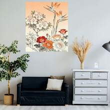 2D Plano, Pósters e Impresiones 1pc Pintura Decorativa Plana 2D, Sin Marco,  30X40/40X60, Arte Floral Tradicional de Oriente Asiático, Arreglo Floral Colorido Delicado, Ideal para Decoración del Hogar y Entusiastas del Arte, Colección de Dibujos de Artistas de Alta Calidad - Enmarcado - Ver 5