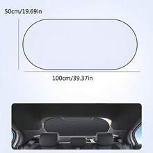 2026 New Titanium Silver Car Rear Window Sunshade, Rear Window Sun Protection Heat Insulation Sunshade, Car Interior Light Blocking Board, Vehicle Sunshade - A - View 6
