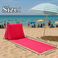 1pc Inflatable Triangle Head Pillow Beach Mat, Inflatable Flocked Triangle Pillow, Sunbathing Mat, Outdoor Mat, Sand-Proof, Suitable For Outdoor Camping, Beach, Hiking, Foldable Portable Mat, Single Person Sleeping Mat, Multiple Colors Available - Multicolor - View 7