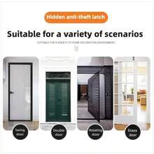 2 Packs 6" Door Bolt Lock Flush Bolt Latch Lock Concealed Door Security - A - View 6