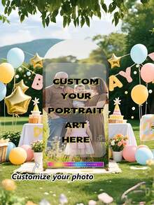 1pc Elastic Banner Arch Backdrop, Personalized Custom Multi-Size Arch Decor, Suitable For Dome Background Frame Custom Arch Backdrop Set, Create Festive Atmosphere, Multiple Sizes Available, Suitable For Birthday And Theme Parties - Multicolor - View 8