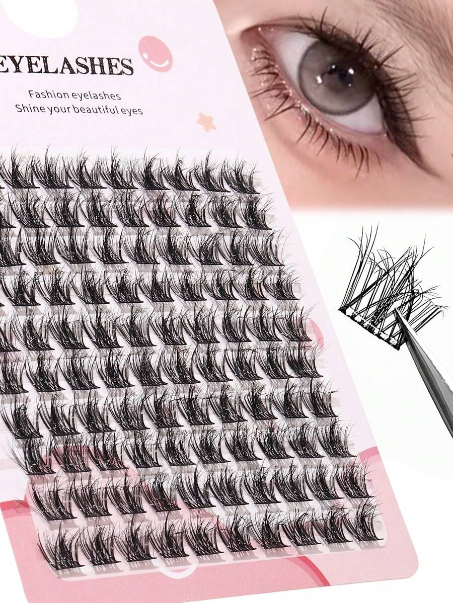 10 Packs Of Large-Capacity Single-Cluster False Lashes, With A Thick And Realistic Natural Style, Lightweight And Not Causing Eye Pressure, Creating A Light And Atmospheric Eyeshadow Look, Suitable For Various Scenarios - View 1