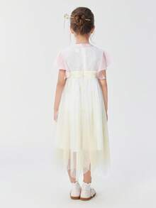 Balabala Nora IP Girls Hanfu Ruqun Dress Traditional Chinese Fairy Outfit - Red and Yellow Tones - View 3