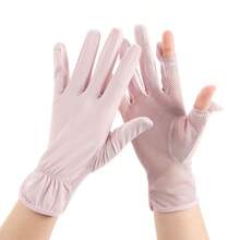 A Ladies' Breathable, Thin, Loose-Fitting, Fingerless Summer Glove With Mesh Palm For Casual Walking - Style 1 - View 13
