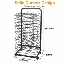 Art Drying Rack For Classroom,Paint Drying Rack On Wheels With 25 Removable Shelves,Study Metal Art Storage Rack For Art Studios,Schools Mobile Paint Drying Rack Canvas Rack Art Storage Painting - 25-shelf - View 2