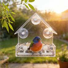 1pc Outdoor Bird Feeder With Strong Suction Cup, Transparent Design, Weather-Resistant, Suitable For Outdoor, Garden, Balcony And Similar Locations - One Size Fits All - View 10