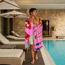 1 Peça Toalha de Praia com Estampa Trio da Moda, Ultra Macia e Secagem Rápida, Adequada para Toalha de Banho / Toalha de Piscina / Toalha de Academia - Multicolorido - Visão 13