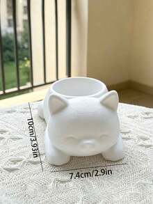 1pc Cat Holding Bowl Succulent Planter, 3D Cat Shaped Mini Plant Decor - Cat Hugging a Flowerpot - View 13