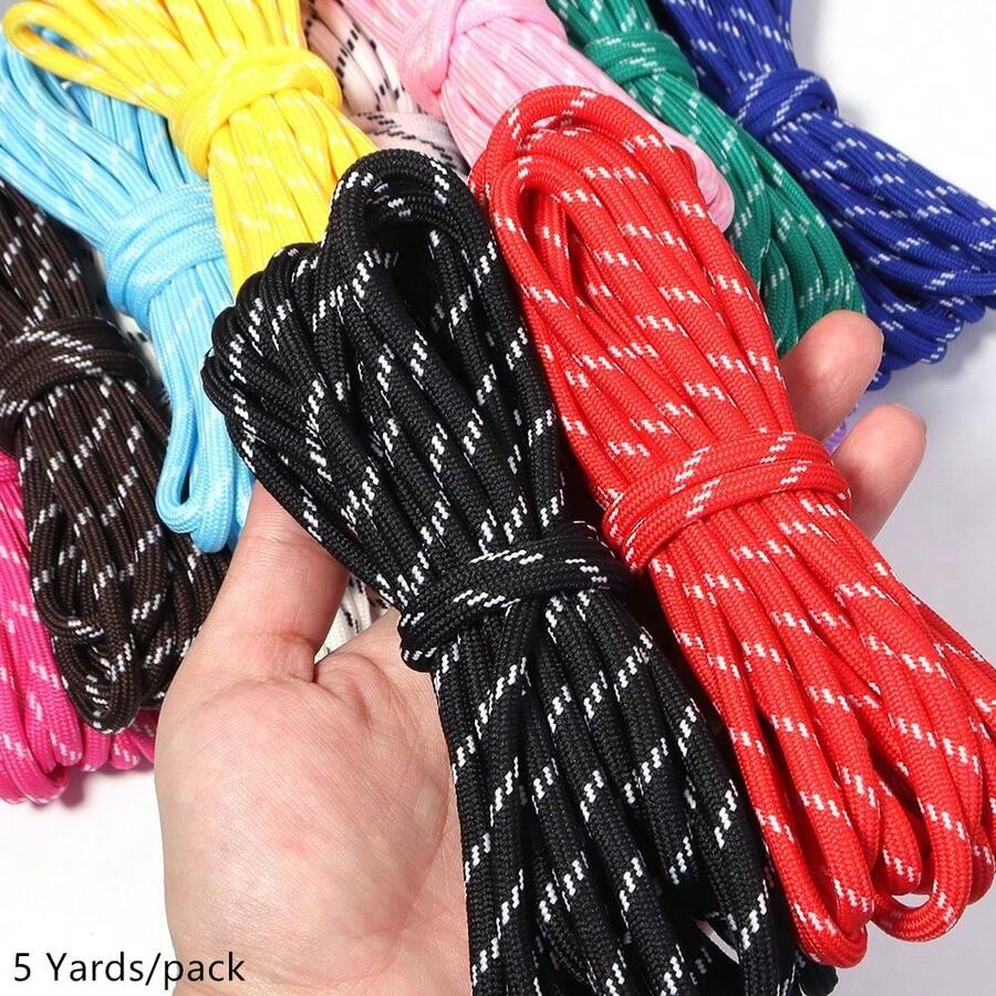 14 Colors, 5mm Paracord Rope, 5 Yards/Set, For DIY Crafts Such As Keychains, Bags, Beading, Phone Straps, Jewelry Accessories
