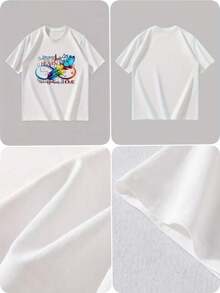 [New Products] Men's Summer Short Sleeve Crew Neck Solid Color Breathable Comfortable Versatile Stylish Printed Casual T Shirt For Daily Outdoor Wear - White - View 4
