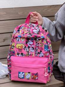 1pc Disney Teen Backpack, Cartoon Backpack, Girls Wallet, Mini Handbag, Travel Bag, Party Storage Bag, Fashion Coin Purse, Boys & Girls Handbag - Multicolor - View 2