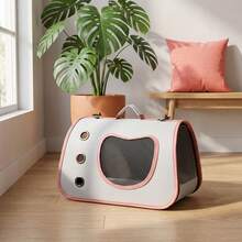 Pet Carrier With Window For Cats And Small Dogs, Breathable, Wide Handles, Ideal For Walks - Pink - View 4