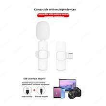 Nuevo Micrófono Lavalier Inalámbrico Portátil para Grabación de Audio y Video, Mini Micrófono para iPhone, Android, PC, Cámara, Transmisión en Vivo, Juegos y Teléfono - USB 2 en 1 rojo con conector C - Ver 6