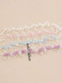 Girls' Pink Flower Headband Hair Accessory Princess Head Hoop Dance/Wedding/Performance Korean Style Forest Girl Decorative Hair Band - Pink - View 4