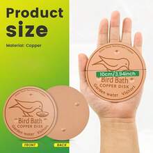 銅製鳥浴盆，2mm厚銅板，用於鳥類洗浴，3點支撐確保水質清潔 - copper - 查看 3