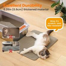 Honeycomb Double-Layer Cat Litter Mat, Waterproof, Non-Slip And Easy To Clean, Effectively Controls Cat Litter Tracking - Multicolor - View 5