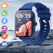 1pc Unisex High-Definition Full Screen Soft Silicone Strap Wireless Call Multi-Sport Mode Message Notification Fitness Tracking Calorie & Distance Tracking Music Control Remote Camera Sports Style Smart Watch Suitable For World Cup Party - Multicolor - View 16