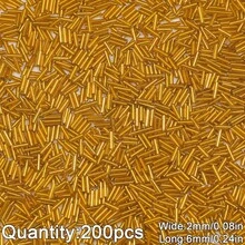 200顆 2x6mm 長管玻璃種子珠，鍍銀管珠，珠寶製作 DIY 手工藝品與藝術配件裝飾珠 - 10g管珠 - 查看 17