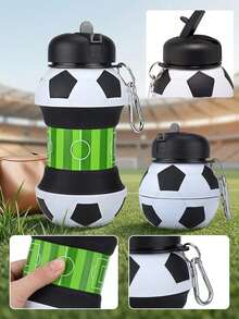 Novelty Water Bottle With Retractable Sphere Design And Key Ring Leak Resistant Silicone Folding Mechanism For Fitness Enthusiasts Sleek Minimalist Carrier To Hold Beverages During Running Traveling And Gym Travel Essential Water Bottle - 彩色 - 查看 10