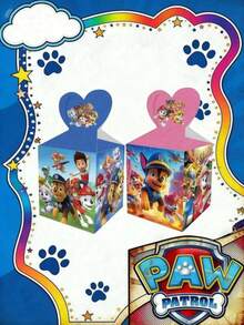 6/12pcs/Set Paw Patrol Themed Holiday Birthday Party Supplies Candy Box Gift Box Packaging - Cartoon - View 3