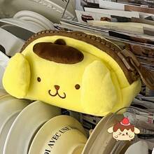 (Authorized) Sanrio Pudding Dog Large Capacity Study And Office Storage Box - Yellow Pencil Case With Zipper Closure, Perfect For Sanrio Fans - Ideal Gift For Birthday, Back To School Or Workspace Decor, Back To School, Novelty Design, Secure Closure, Zipper Pouch, Kawaii Lovers, Durable Fabric - A - View 5