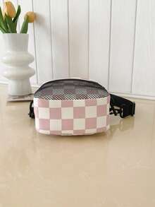 Mesh Patchwork Crossbody Small Bag, Sweet & Cool Style, Multi-Color Options, Handheld Bag, Girly Mini Commuter Bag - Multicolor - View 4