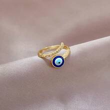 Süßer, cooler Stil verstellbarer offener Ring, vielseitiges Design für den täglichen Arbeitsweg, atmosphärisches Nischen-Geschenk, das Frieden symbolisiert - Gold - Übersicht 6