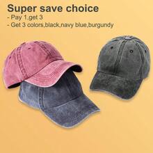1 pieza Gorra de béisbol de moda de unicolor de algodón - A - Ver 2