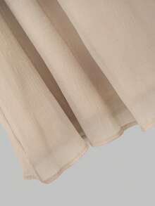 High-Waist A-Line Fluid Drape Skirt, Suitable For Office Commute, Lightweight And Breathable - Khaki - View 8
